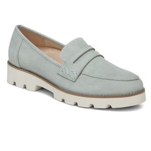 Vionic Cheryl Womens  7 Medium‎ Platform Loafer Shoe Lichen Blue Nubuck New